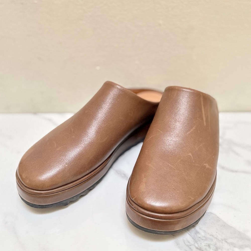 Lauren Manoogian Brown Leather Moto Mules - Picture 7 of 11